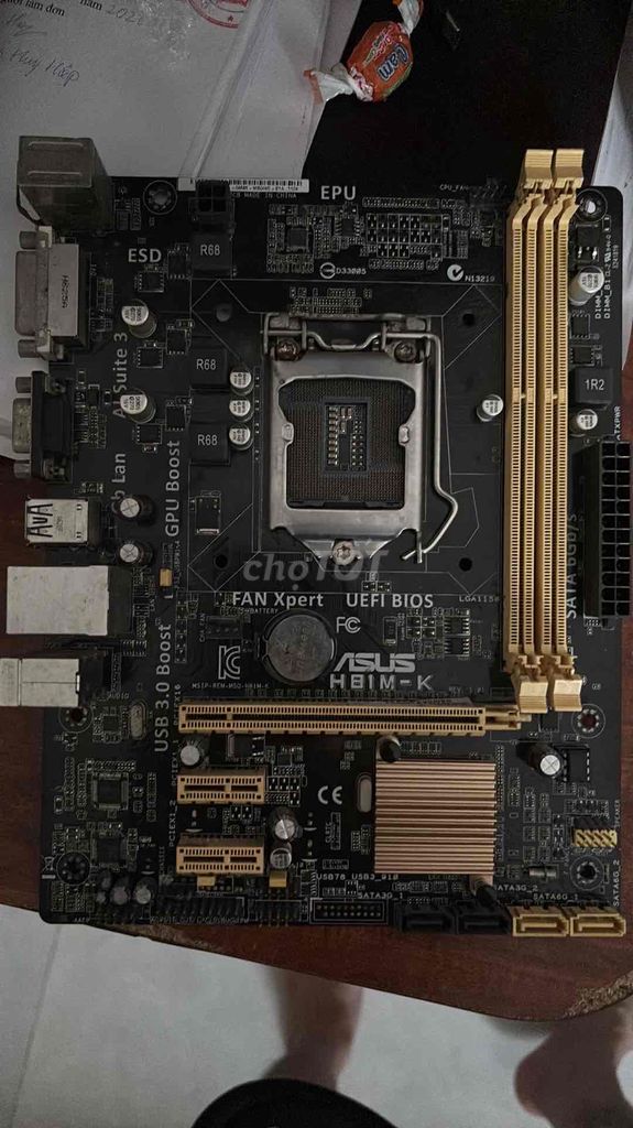Mainboard Asus H81M-K Đen. Mua bán Linh kiện (RAM, Card...) tại Huyện Đan Phượng Hà Nội được đăng bởi Hiep Do hình 1