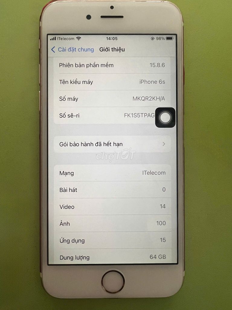 iPhone 6s 64GB Vàng Hồng. Mua bán Điện thoại tại Thành phố Mỹ Tho Tiền Giang được đăng bởi Mr Linh Trải Nghiệm hình 1