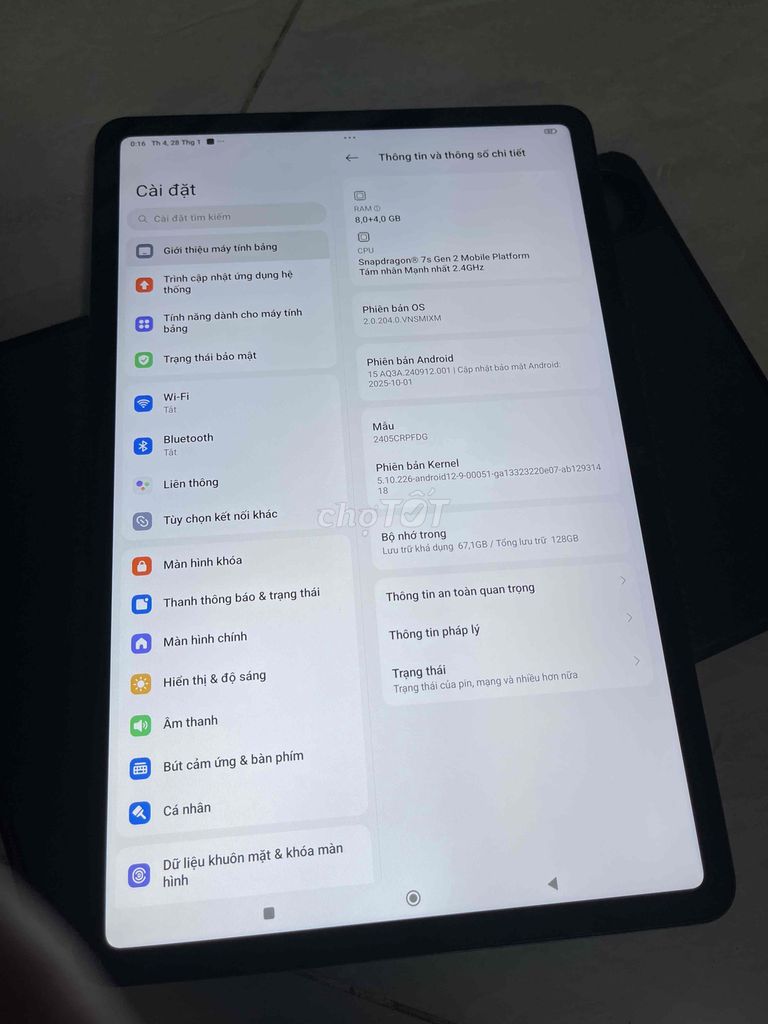 Xiaomi Redmi Pad Pro 12.1 inch 8/128GB Zin đẹp 99%. Mua bán Máy tính bảng tại Quận 8 Tp Hồ Chí Minh được đăng bởi Thanh Tâm Mobile hình 1