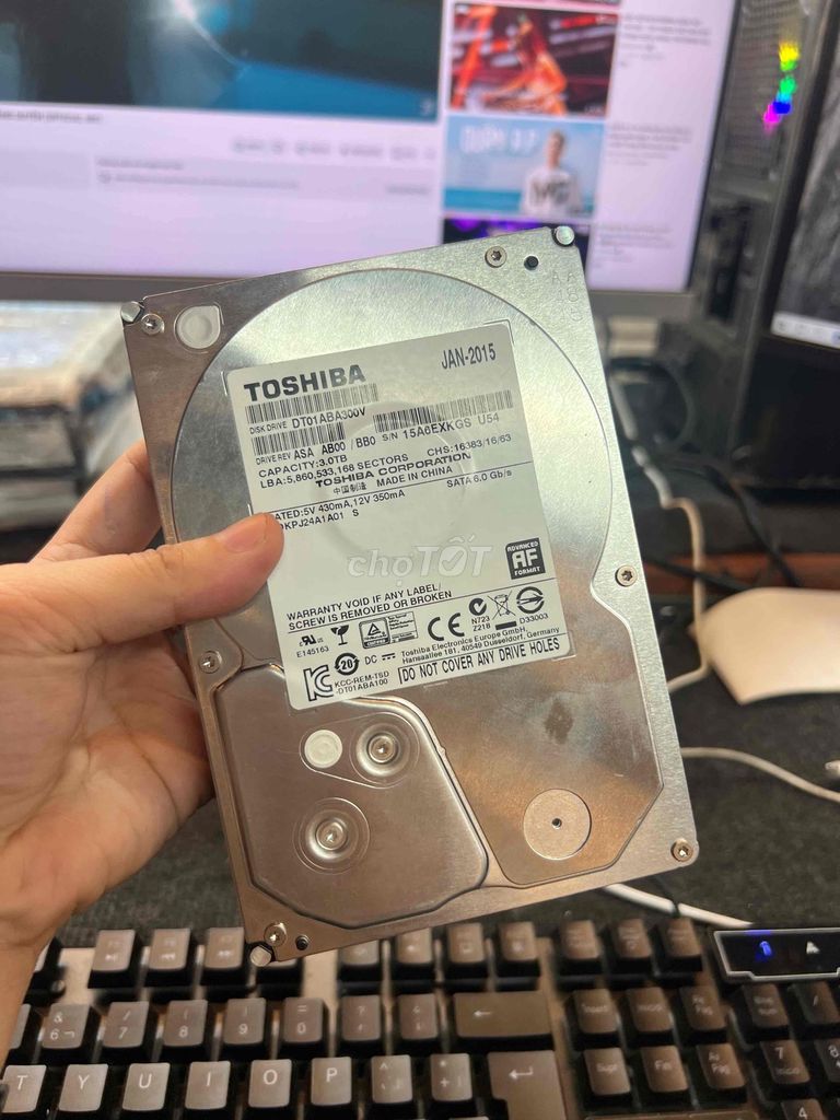 Ổ cứng HDD Toshiba 3TB em sẵn sl. Mua bán Linh kiện (RAM, Card...) tại Quận Phú Nhuận Tp Hồ Chí Minh được đăng bởi tiến tài 770 nguyễn kiệm p4 quận phú nhuận hình 1