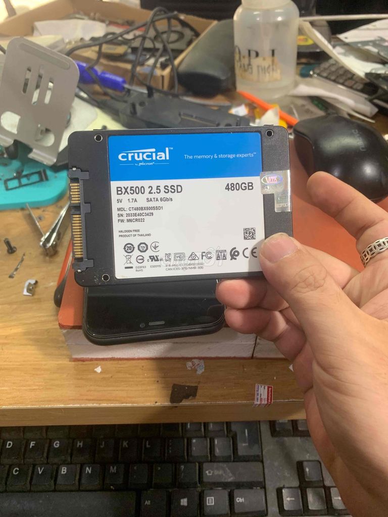 Ổ cứng SSD Crucial BX500 480GB 2.5 inch. Mua bán Linh kiện (RAM, Card...) tại Quận Long Biên Hà Nội được đăng bởi mr Hung hình 1