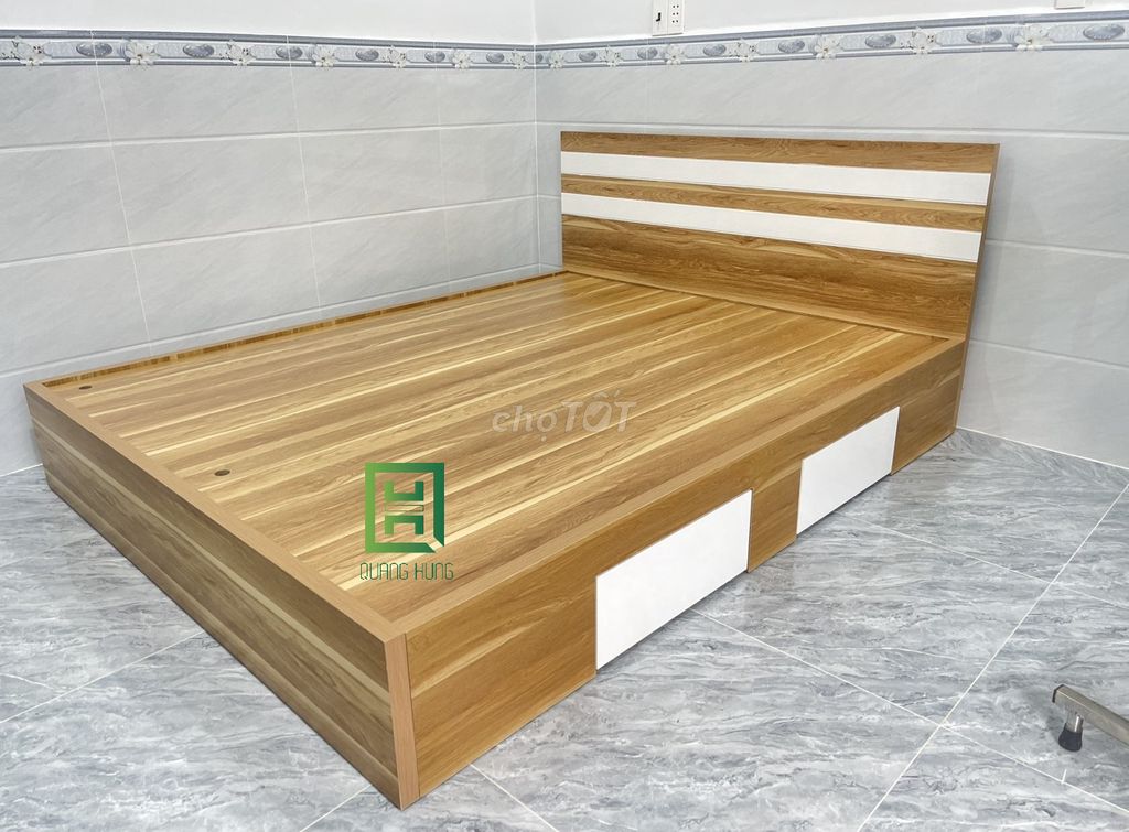 GIƯỜNG NGỦ GỖ MDF CAO CẤP GIÁ RẺ TẬN XƯỞNG. Mua bán Giường, chăn ga gối nệm tại Thành phố Dĩ An Bình Dương được đăng bởi Nội Thất Quang Hùng TD hình 1