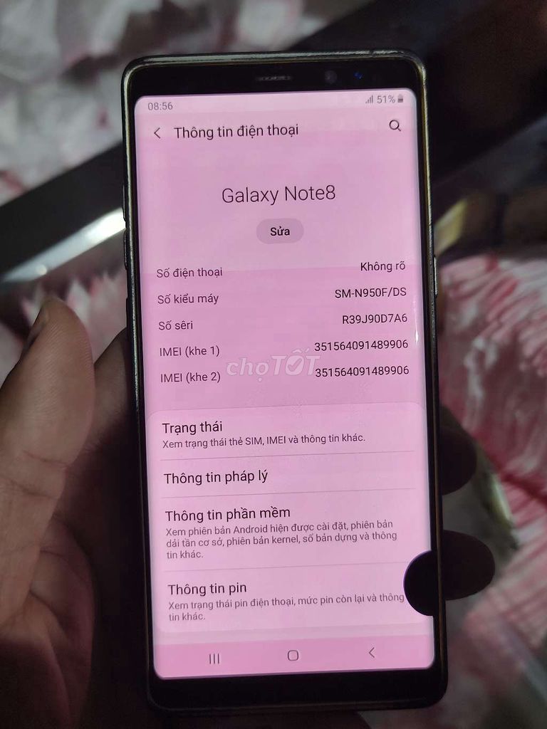 Samsung Galaxy Note 8 Đen. Mua bán Điện thoại tại Huyện Đan Phượng Hà Nội được đăng bởi Minh Quan hình 1