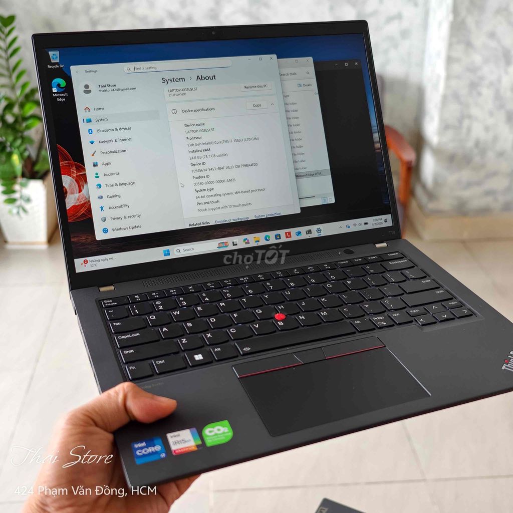 Lenovo ThinkPad T14 Gen4 i7-1355U 24GB/512GB SSD. Mua bán Laptop tại Quận Gò Vấp Tp Hồ Chí Minh được đăng bởi StoreUS hình 1