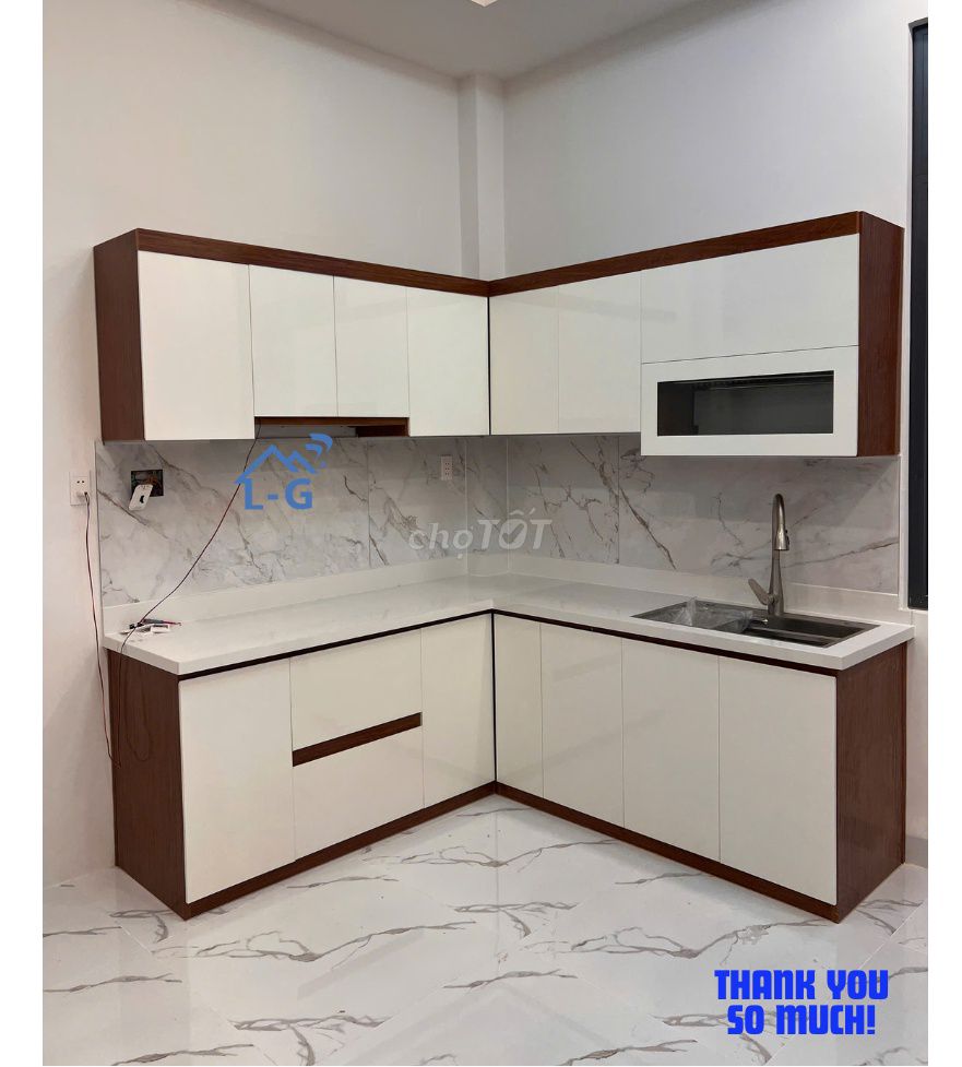 Tủ bếp Nhựa Ecoplast Trắng, Nâu Free thiết kế. Mua bán Tủ, kệ gia đình tại Quận 7 Tp Hồ Chí Minh được đăng bởi GIƯỜNG SẮT SƠN LÂM hình 1