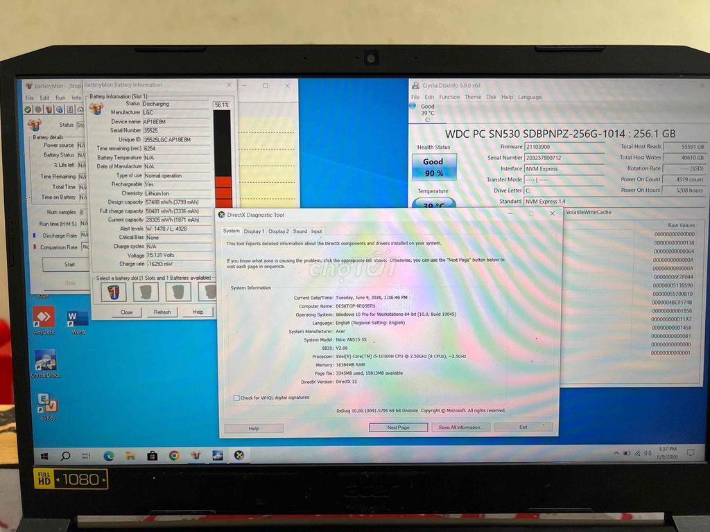 Acer Nitr*** 16GB/256GB. Mua bán Laptop tại Quận Đống Đa Hà Nội được đăng bởi Nam khánh hình 1