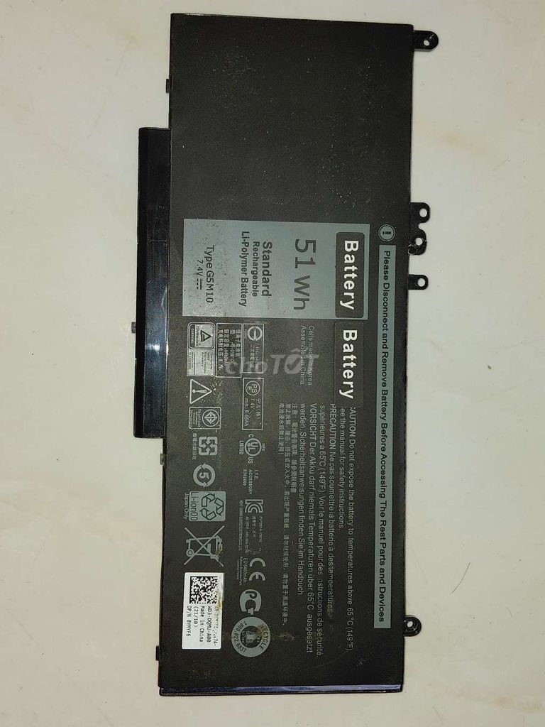 Pin laptop Dell Latitude 51Wh. Mua bán Linh kiện (RAM, Card...) tại Huyện Lấp Vò Đồng Tháp được đăng bởi Khánh Huỳnh hình 1