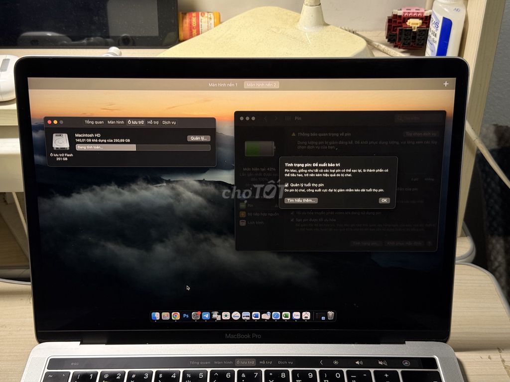 Apple MacBook Pro 13" 2018 Core i5 RAM 8GB bạc. Mua bán Laptop tại Huyện Đức Thọ Hà Tĩnh được đăng bởi Nguyen Vo hình 1