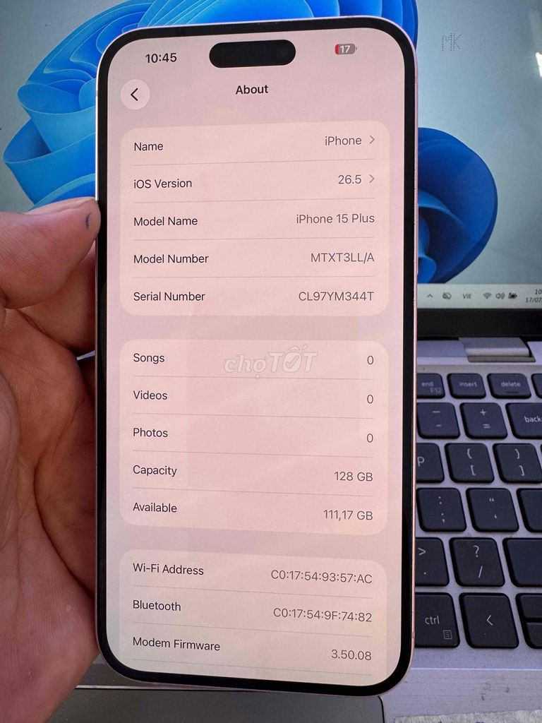 Apple iPhone 15 Plus 128GB Hồng Đã sử dụng. Mua bán Điện thoại tại Quận 6 Tp Hồ Chí Minh được đăng bởi QUỐC THIÊN BÁN GÓP 0 ĐỒNG  hình 1