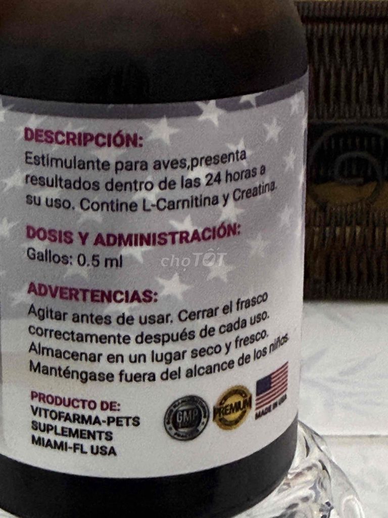 VitoFarma Booster 50ml Creatina L-Carnitina Gà. Mua bán Phụ kiện, Thức ăn, Dịch vụ tại Quận 1 Tp Hồ Chí Minh được đăng bởi Nguyễn ngọc Tú hình 1