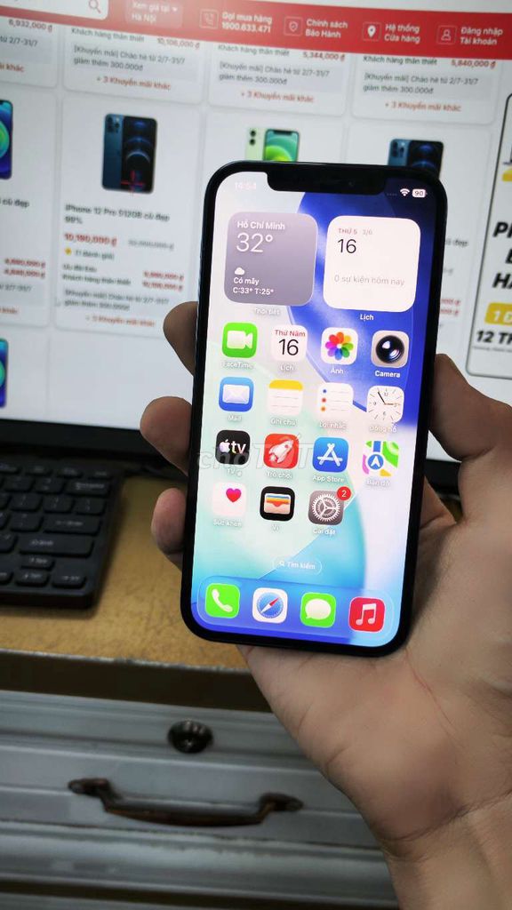 Apple iPhone 12 Pro 128GB Xanh 98,9%. Mua bán Điện thoại tại Thành phố Bến Tre Bến Tre được đăng bởi mac store hình 1