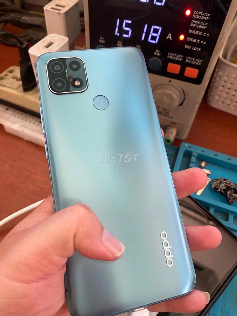 Oppo A15 Xanh Like New 99%. Mua bán Điện thoại tại Huyện Tân Châu Tây Ninh được đăng bởi Btran hình 1