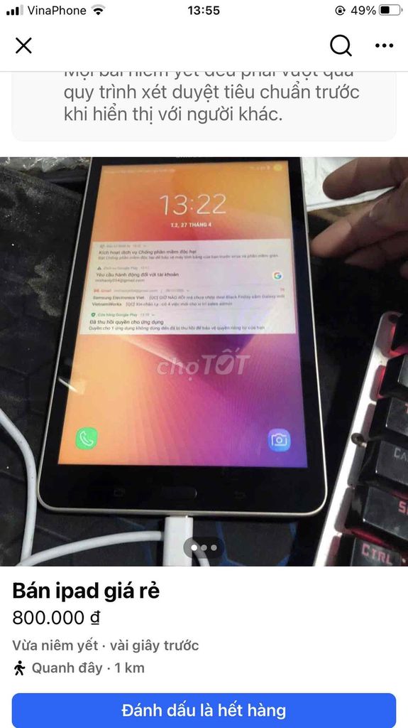 Samsung Galaxy Tab A 7.0 7 inch. Mua bán Máy tính bảng tại Quận 12 Tp Hồ Chí Minh được đăng bởi Bùi Thảo My hình 1