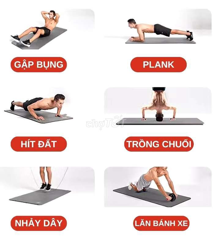 Thảm tập yoga xám đen 2 lớp cao cấp