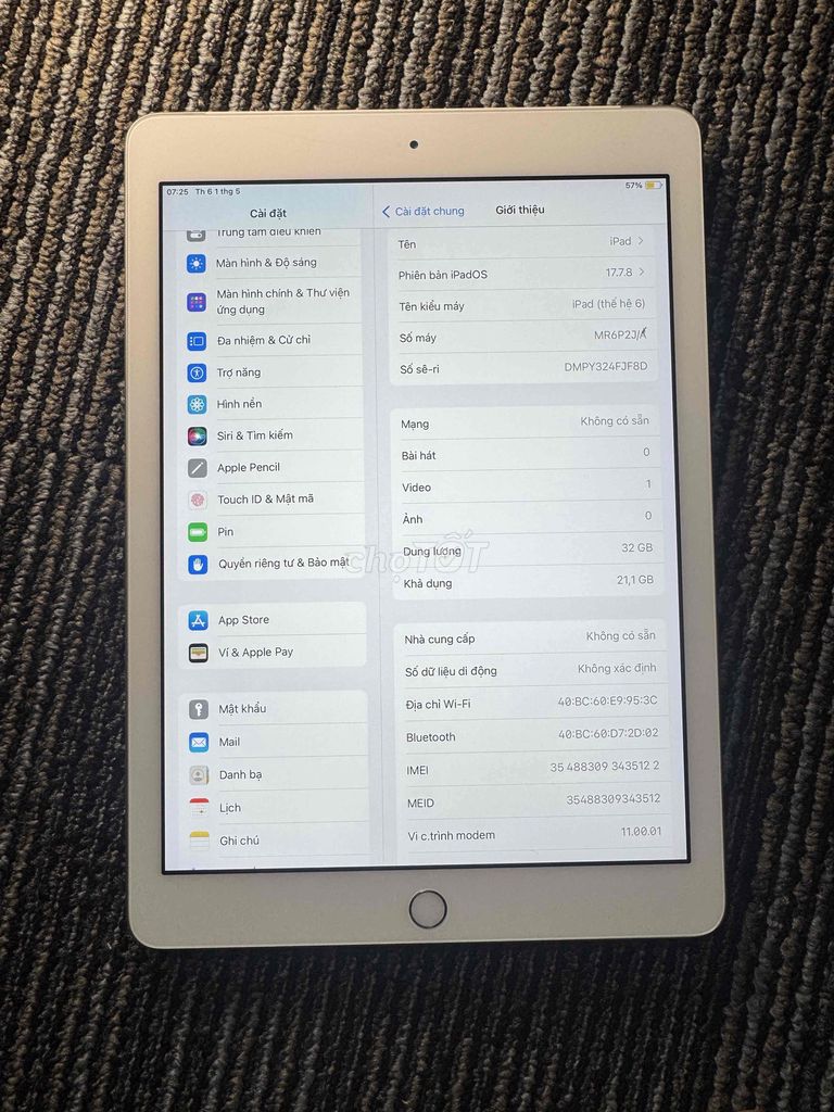 Apple iPad Gen 6 32GB Bạc. Mua bán Máy tính bảng tại Thành phố Dĩ An Bình Dương được đăng bởi Đỗ Thị Thanh Thảo hình 1