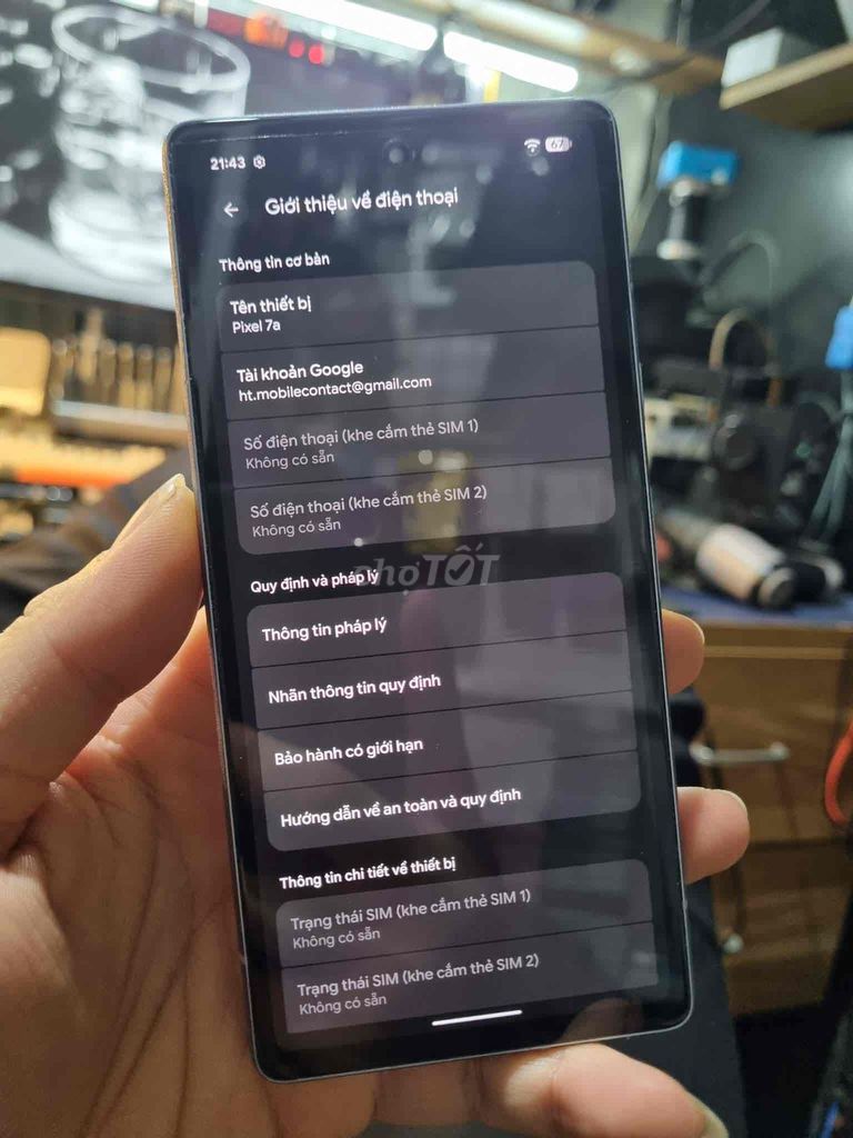 Google Pixel 7a 8GB/128GB Xanh dương. Mua bán Điện thoại tại Quận Đống Đa Hà Nội được đăng bởi Trần Trung Khánh hình 1