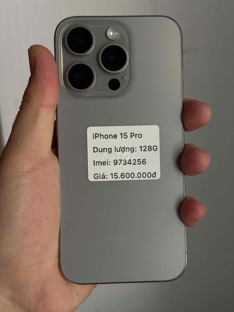 iPhone 15 Pro 128GB Titan Tự Nhiên chuẩn zin. Mua bán Điện thoại tại Thành phố Buôn Ma Thuột Đắk Lắk được đăng bởi Nguyễn Hoàng hình 1