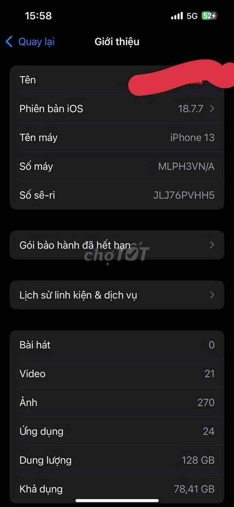 Apple iPhone 13 128GB Hồng. Mua bán Điện thoại tại Quận Thốt Nốt Cần Thơ được đăng bởi anhthu hình 1