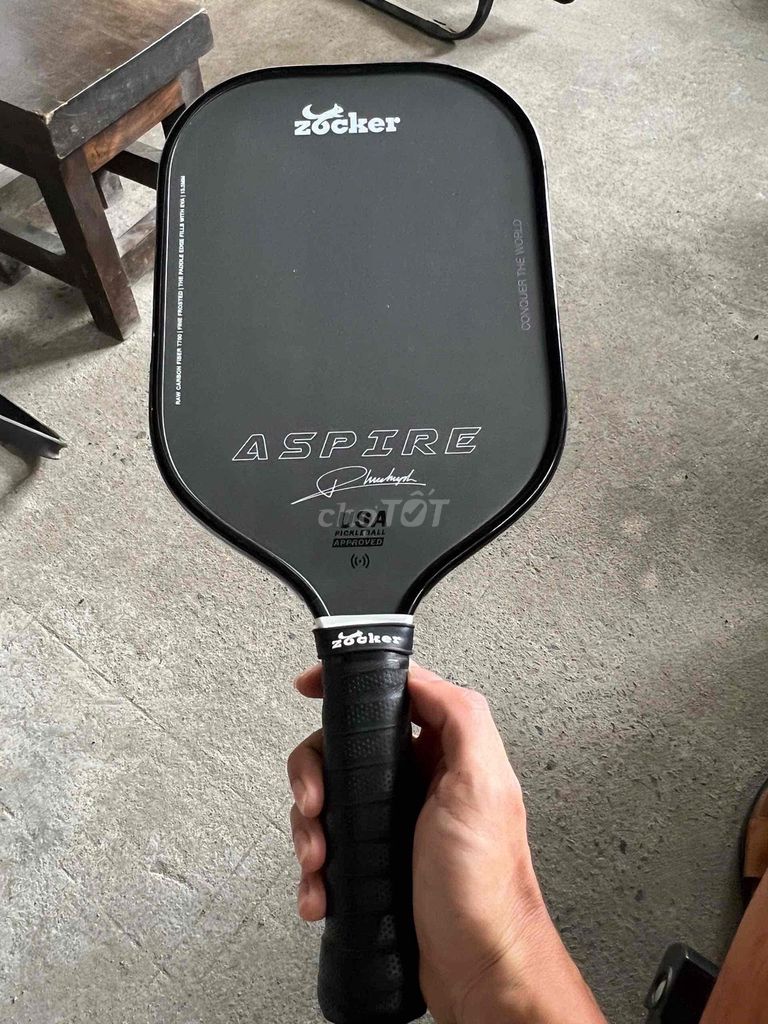 Vợt Pickleball Zocker Aspire Đen. Mua bán Đồ thể thao, Dã ngoại tại Quận Bình Thạnh Tp Hồ Chí Minh được đăng bởi Võ thị thanh tú  hình 1