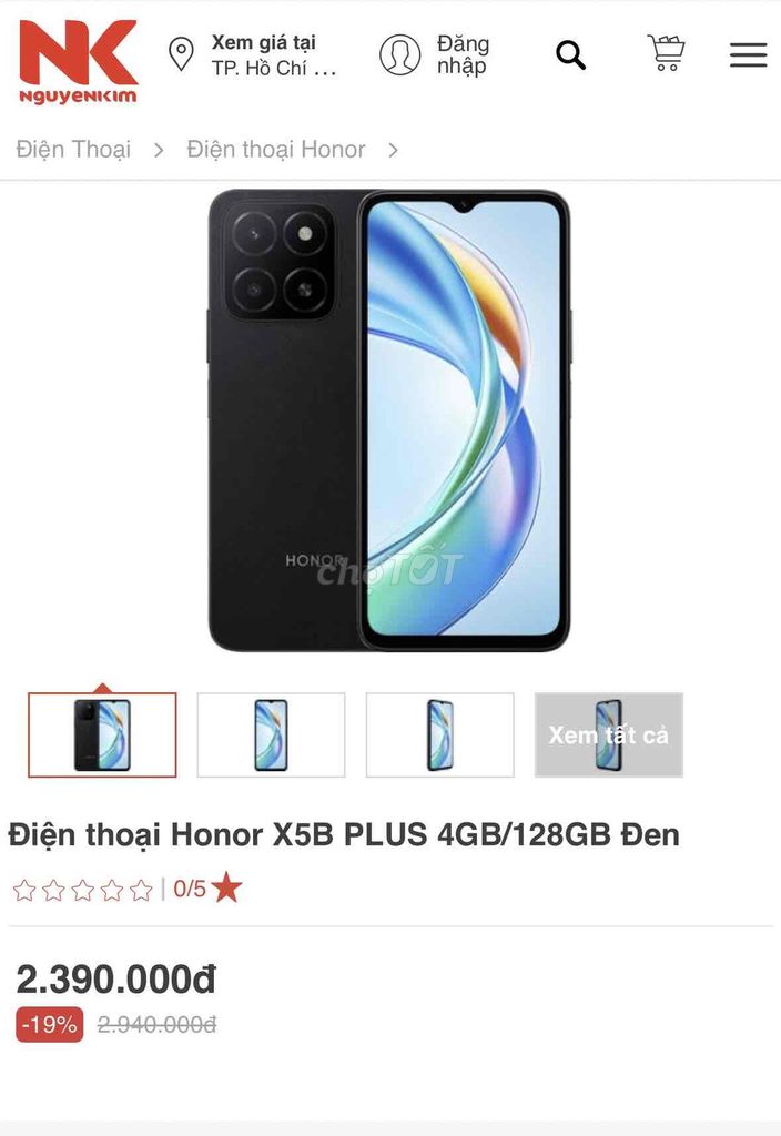 Honor X5B PLUS 4GB/128GB Đen. Mua bán Điện thoại tại Quận Gò Vấp Tp Hồ Chí Minh được đăng bởi Thanh Tùng hình 1