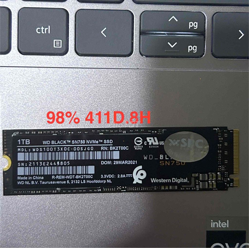 Ổ cứng SSD WD Black SN750 1TB 98%. Mua bán Linh kiện (RAM, Card...) tại Thành phố Tân An Long An được đăng bởi Linh Kiện PC Giá Tốt có Ship Cod hình 1