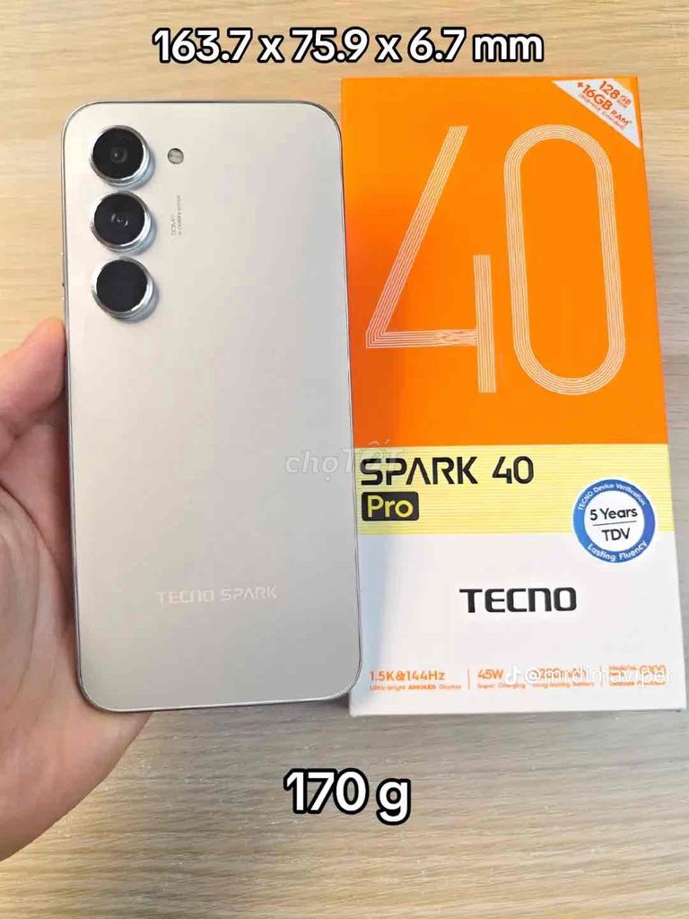 Tecno Spark 40 Pro 128GB Bạc, Bảo hành dài. Mua bán Điện thoại tại Huyện Chơn Thành Bình Phước được đăng bởi Đỗ Thị Tường Vy 0356805714 hình 1
