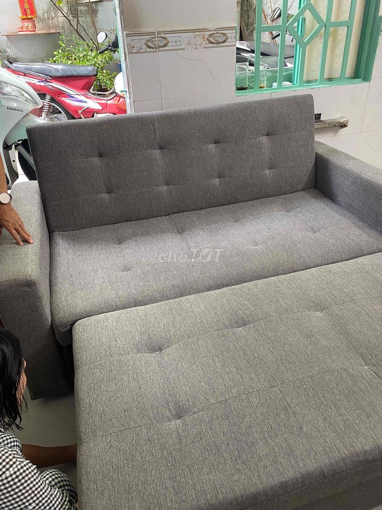 Ghế sofa giường Simplehome Lawson Vải Xám. Mua bán Bàn ghế tại Quận 6 Tp Hồ Chí Minh được đăng bởi Lam Phong hình 1