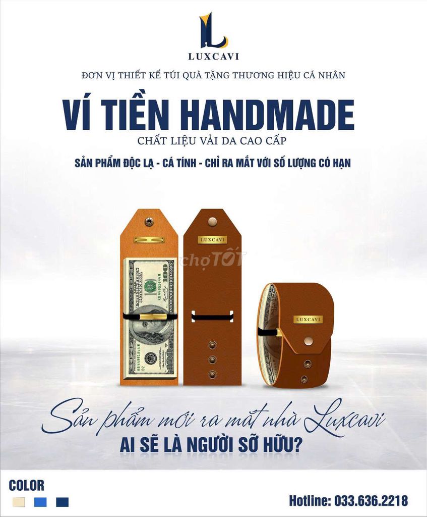 Ví Luxcavi Vải da cao cấp Nâu. Mua bán Túi xách tại Quận Bình Tân Tp Hồ Chí Minh được đăng bởi Luxcavi hình 1