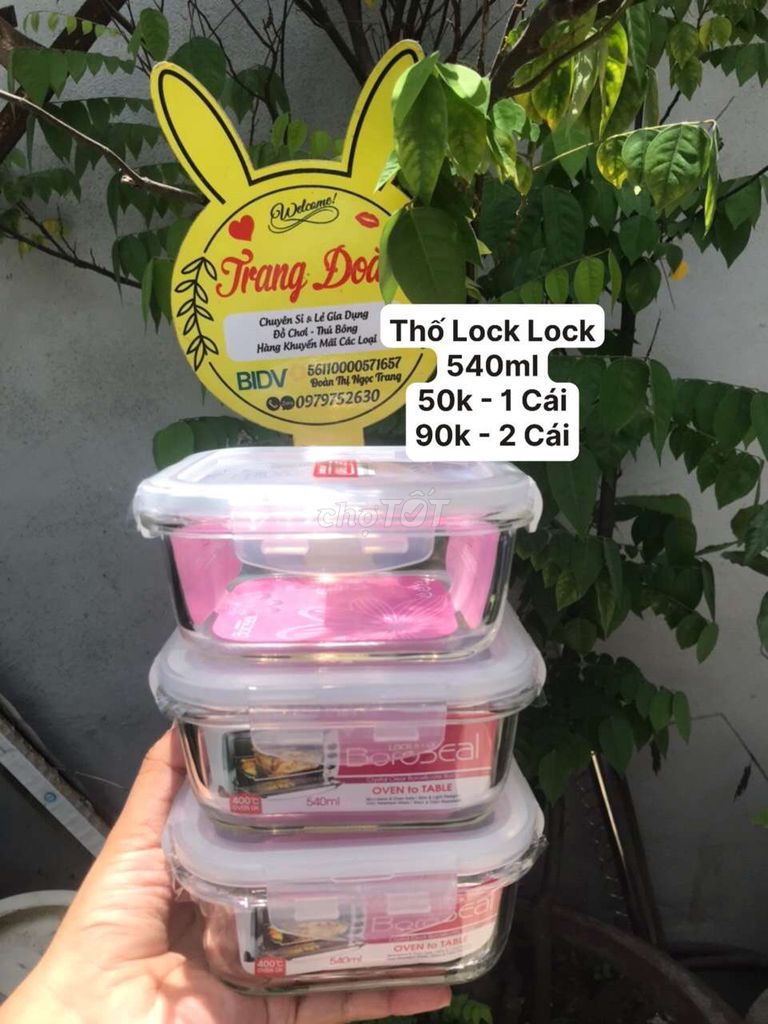 Thố thủy tinh Lock Lock