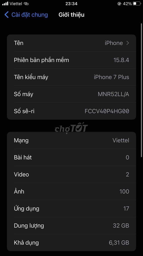 Apple iPhone 7 Plus 32GB Đen. Mua bán Điện thoại tại Huyện Mê Linh Hà Nội được đăng bởi Nguyễn Thanh Liêm hình 1
