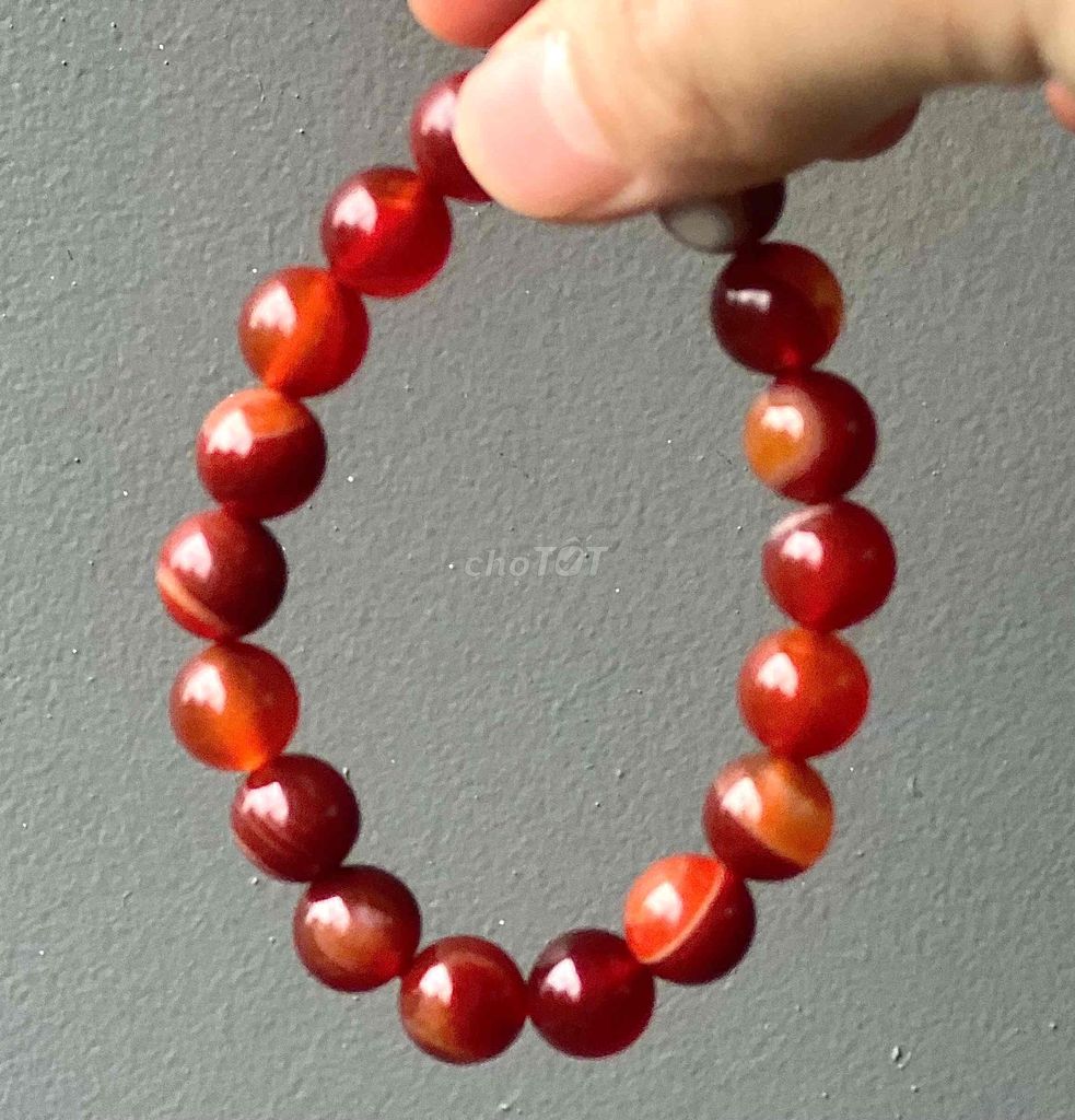 Vòng Carnelian 10mm rực rỡ đánh thức nhiệt huyết