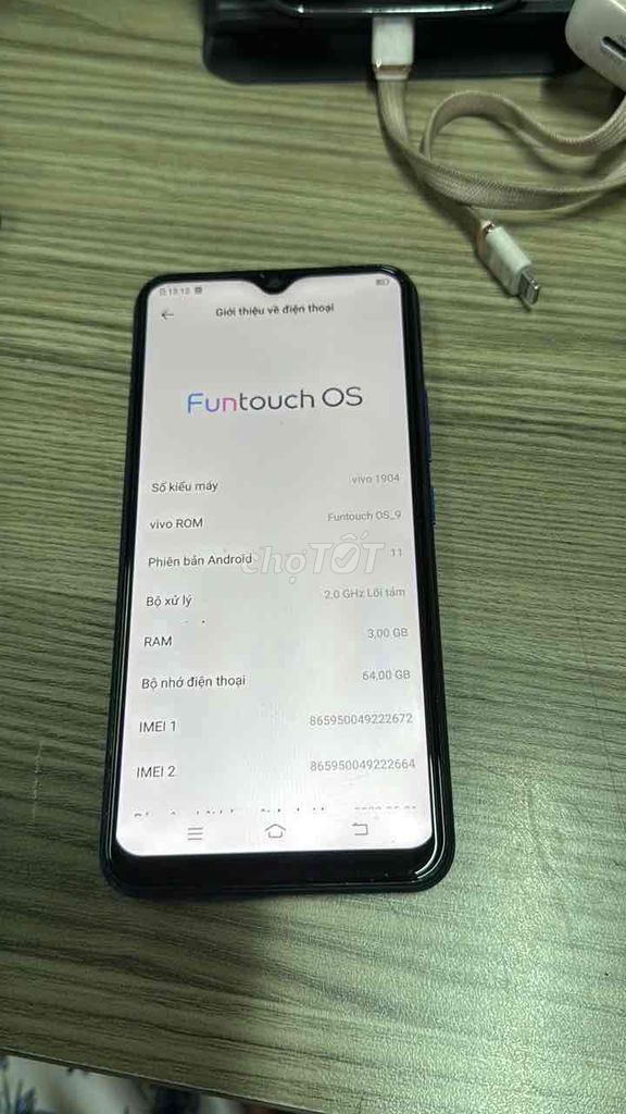 Vivo Y19 64GB Xanh. Mua bán Điện thoại tại Quận 12 Tp Hồ Chí Minh được đăng bởi Dinh Mai Nuong hình 1