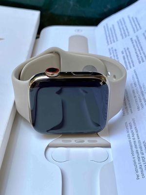 Apple Watch Sr 6/44 Thép Gold Mỹ Mới 99%