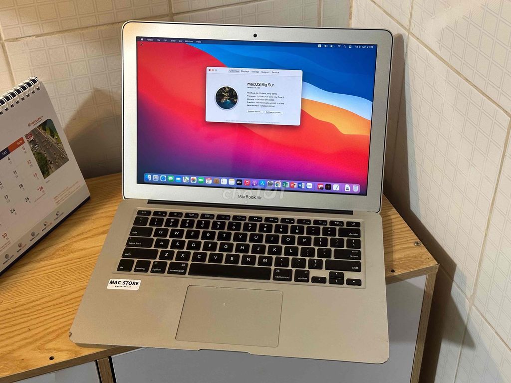 Apple MacBook Air 2015 i5 13 inch 4GB/128GB. Mua bán Laptop tại Huyện Giồng Trôm Bến Tre được đăng bởi Macbook xách tay giá rẻ hình 1