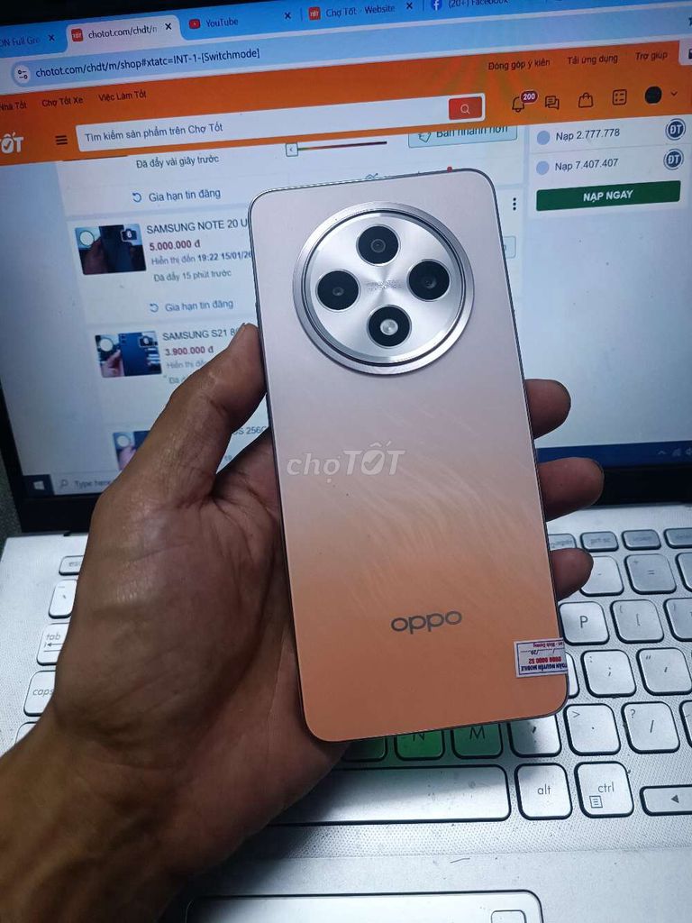 OPPO RENO 12F 12GB.256GB DIMENSITY 6300 ZIN ĐẸP. Mua bán Điện thoại tại Quận Bình Thạnh Tp Hồ Chí Minh được đăng bởi Dân Mobile hình 1
