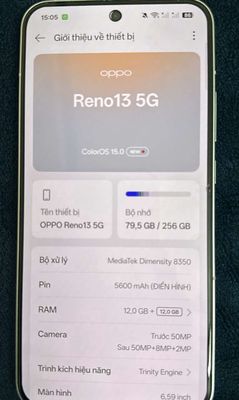 Oppo Reno 13 5G 256GB Trắng Like New