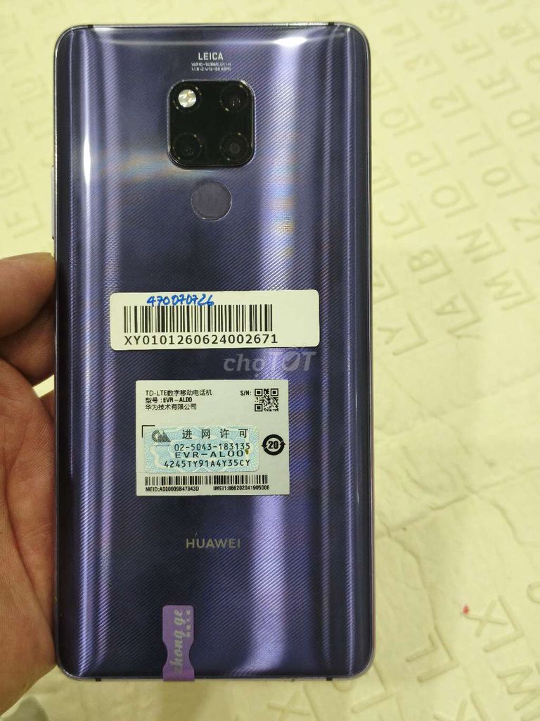 Huawei Mate 20 X 6GB/128GB Tím. Mua bán Điện thoại tại Quận Hoàng Mai Hà Nội được đăng bởi Nguyennoi hình 1