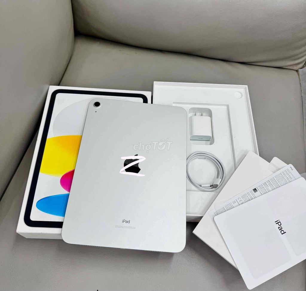 ipad Gen 10 64G WIFI silver Fulbox mới kích hoạt