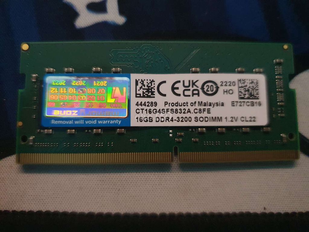 RAM Crucial 16GB DDR4 3200MHz. Mua bán Linh kiện (RAM, Card...) tại Quận Ngô Quyền Hải Phòng được đăng bởi Nguyễn văn cường hình 1