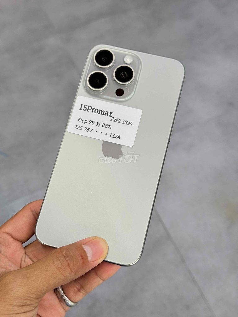 Apple iPhone 15 Pro Max 256GB Xám Titan 88%. Mua bán Điện thoại tại Quận Ninh Kiều Cần Thơ được đăng bởi DUY IPHONE  hình 1