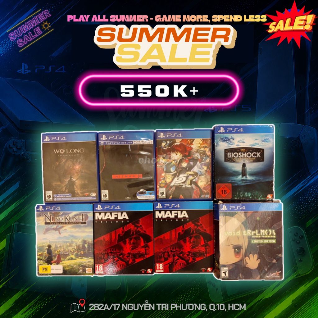 🎮 SUMMER SALE 🔥ĐĨA GAME PS4 500K+. Mua bán Thiết bị chơi game tại Quận 10 Tp Hồ Chí Minh được đăng bởi Lê Nhi  hình 1