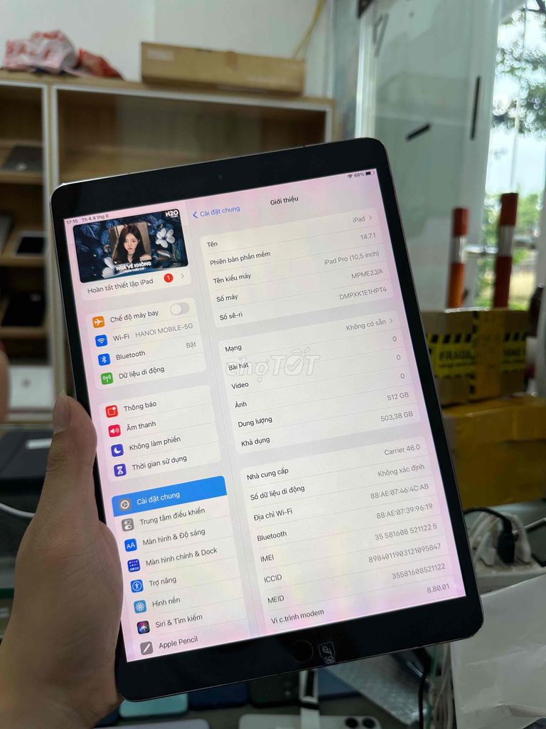 iPad Pro 10.5 inch 512GB, 4G, Nhật Bản. Mua bán Máy tính bảng tại Quận Đống Đa Hà Nội được đăng bởi Hanoimobile MTC hình 3