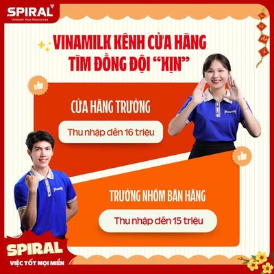 TRÀ VINH -VINAMILK TUYỂN CỬA HÀNG TRƯỞNG