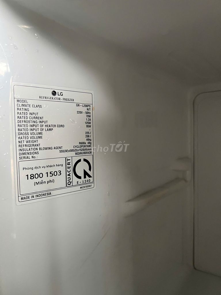 Tủ Lạnh LG-Xuất Xứ INDONESIA