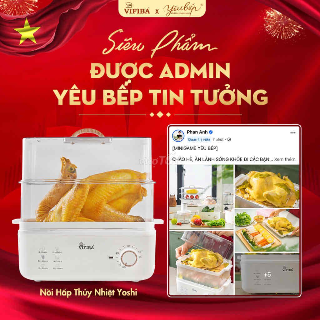 Thanh lý nồi hấp VIFIBA  Mới 99% hấp 1 lần