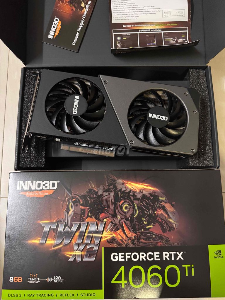 INNO3D GEFORCE RTX 4060Ti 8GB Đen. Mua bán Linh kiện (RAM, Card...) tại Quận Hoàn Kiếm Hà Nội được đăng bởi PC Gaming Gear hình 1