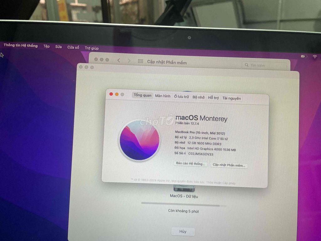 Apple MacBook Pro i7 15 inch 12GB/500GB. Mua bán Laptop tại Huyện Trảng Bom Đồng Nai được đăng bởi BC hình 1