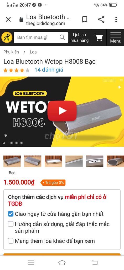 0898553269 - Loa Bluetooth wetop h8008