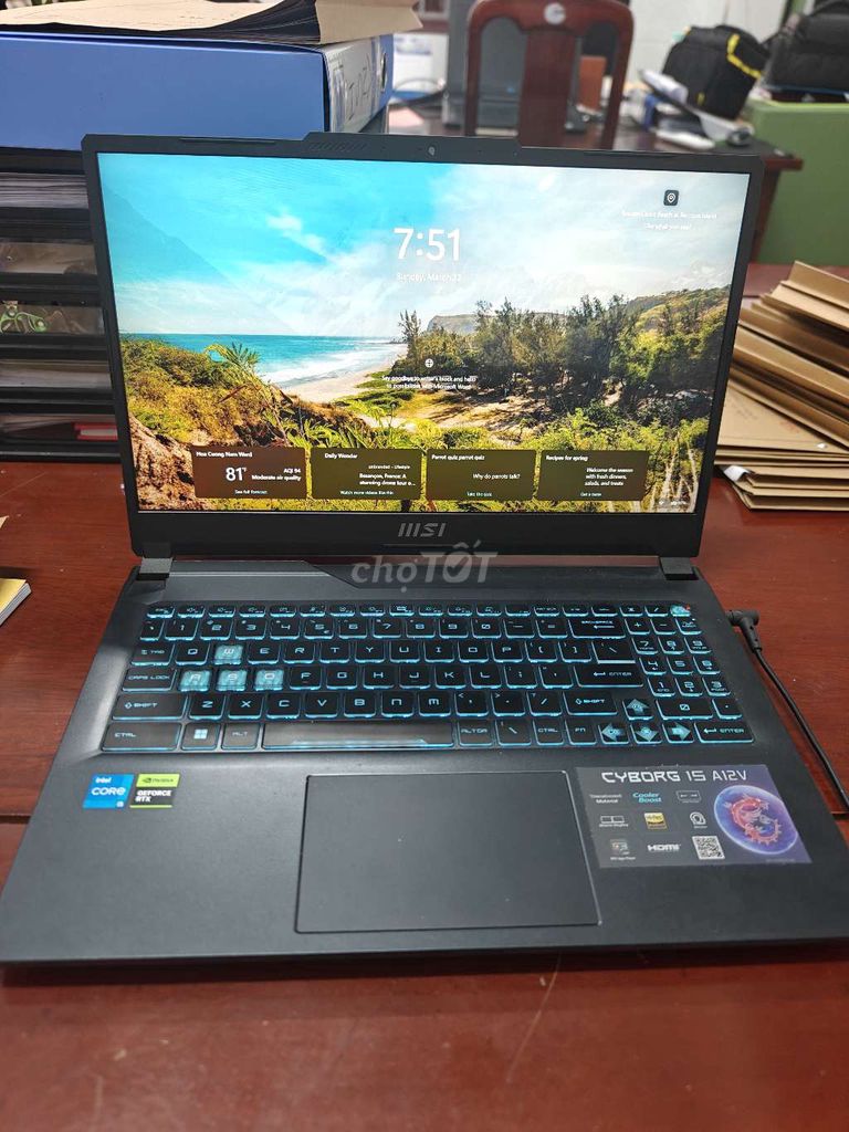 MSI Cyborg 15 A12V i5 12450H. Mua bán Laptop tại Quận Hải Châu Đà Nẵng được đăng bởi Kevin hình 1