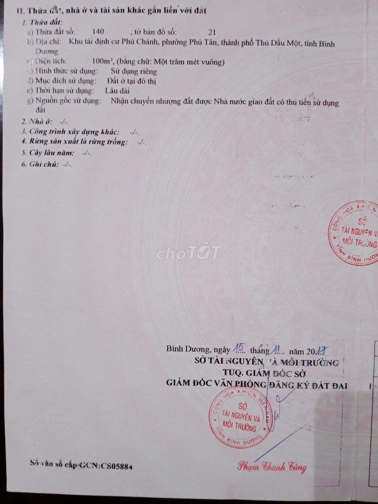 Khu TĐC Phú Chánh, H. Phú Tân, TDM nay là phường Bình Dương, Tp.HCM. Mua bán đất tại Thành phố Thủ Dầu Một Bình Dương được đăng bởi Oai Nguyễn hình 2